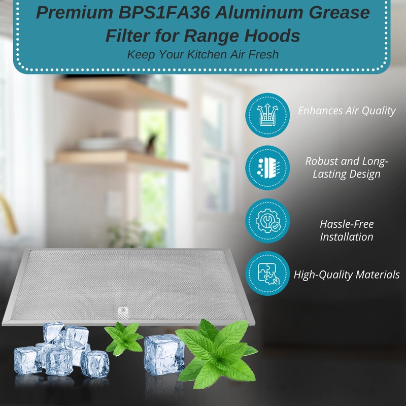 Broan Model BPS1FA36 Range Hood Filter 11-3/4" X 17-1/4" X