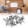 30pcs Metal Push Pin Clips Creativity Stainless Steel Silver Thumb