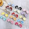 Heart Shaped Pearl Lace Ribbon Clips, Set of 2, Lavender