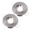 2 Pcs MR11 Downlight Fitting Gimble Satin Chrome with Lamp