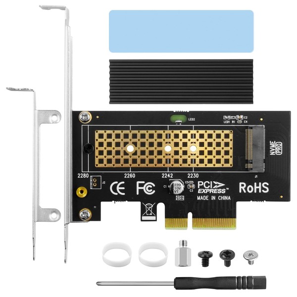 M.2 SSD NVMe to PCIe 4.0 X4 Adapter Card with