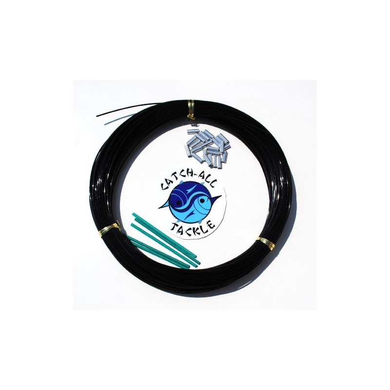 Monofilament Fishing Leader Kit 100yds 1.8mm-140kg Black With Loop protectors