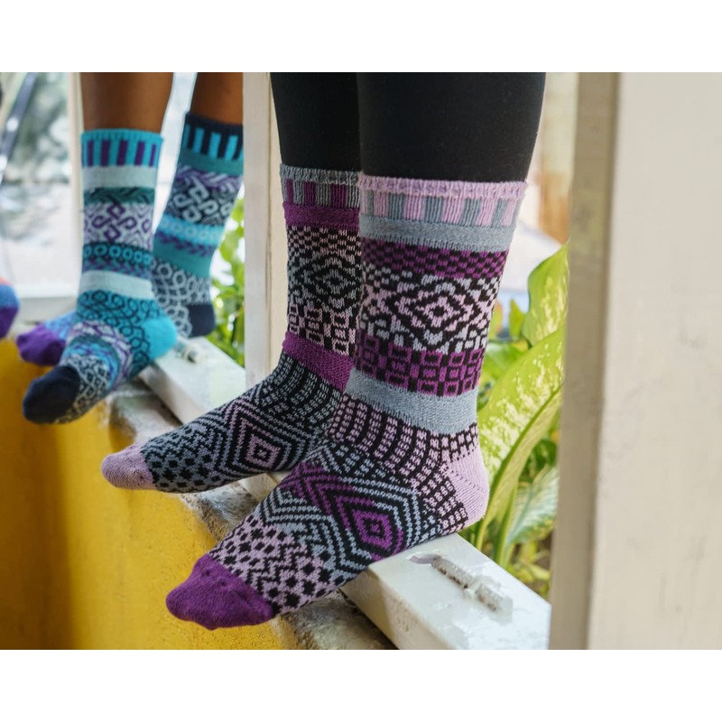 Solmate Socks - Mismatched Crew Socks for Women or Men,