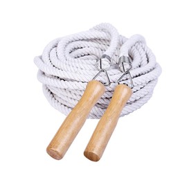 Namvo Group Springseil, Langes Springseil, Springseil Mit Holzgriff, Mehrpersonen-Springseil, Bestes Team-Weitsprungseil, Geeignet Für Schulsport, Outdoor-Aktivitäten, Fitness Und Training (5M)