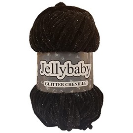 Cygnet Jellybaby Glitter Chenille Chunky Knitting Yarn (Ink Spot 018)