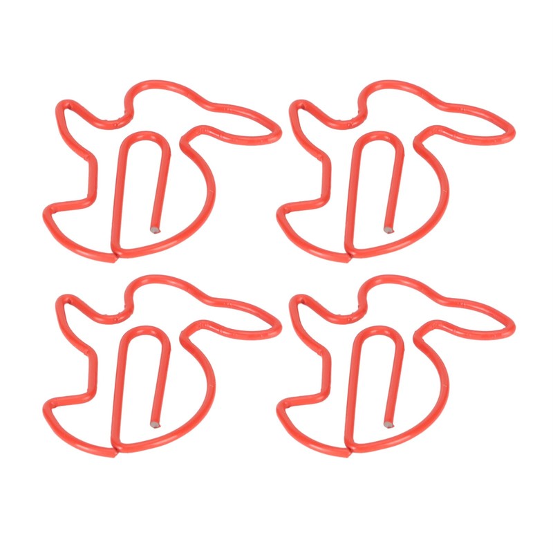 100 Pcs Rabbit Shaped Paper Clip Creative Cute Cartoon Animal