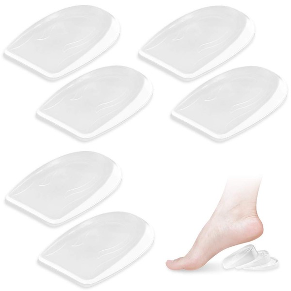 Kalevel 3 Pairs Height Increase Insole Men Women Elevator Shoe