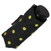 Ultra Mini Umbrella Women's Pocket Umbrella Rainbow Dots, Black Polka
