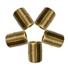 Generic Brass Pipe Fittings,1/4" Male Close Nipple (Pack of 5).