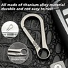 KCFEV Titanium Carabiner, Minimalist Key Ring, Key Clip, EDC Quick