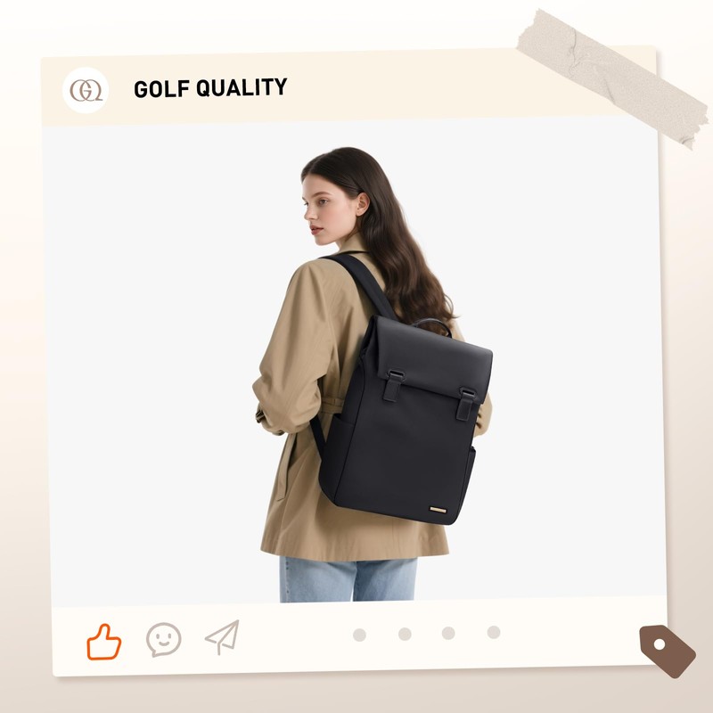 GOLF QUALITY Women Laptop Backpack Computer Backpacks Carry On Waterproof
