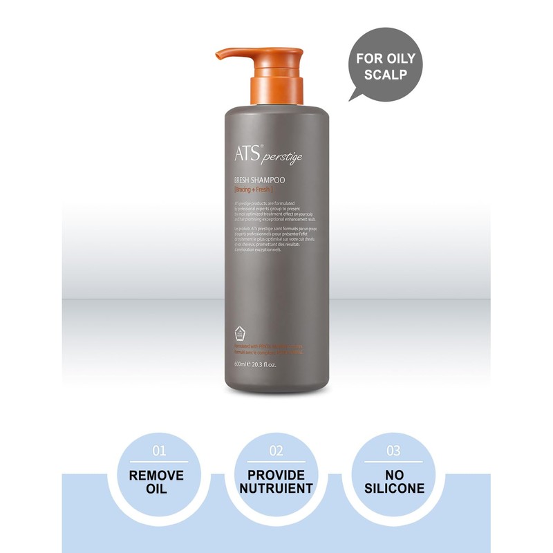 ATS Perstige Bresh Shampoo - 600ML, Oily Scalp and Soothing