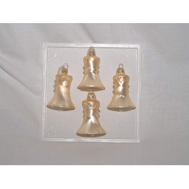 Jingle Bells Lauscha Bell with Beater Champagne Plain