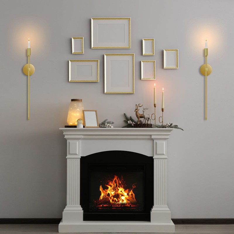 Lumpro 23-inch Large Wall Candle Sconce, Set of 2, Wall