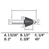 Bosch 85298M 1-5/16 in. x 45° Carbide Tipped Chamfer Bit