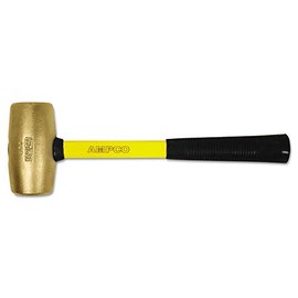 Ampco Safety Tools M-2FG Mallet, Non-Sparking, Non-Magnetic, Corrosion Resistant, 4 lb, 15" OAL