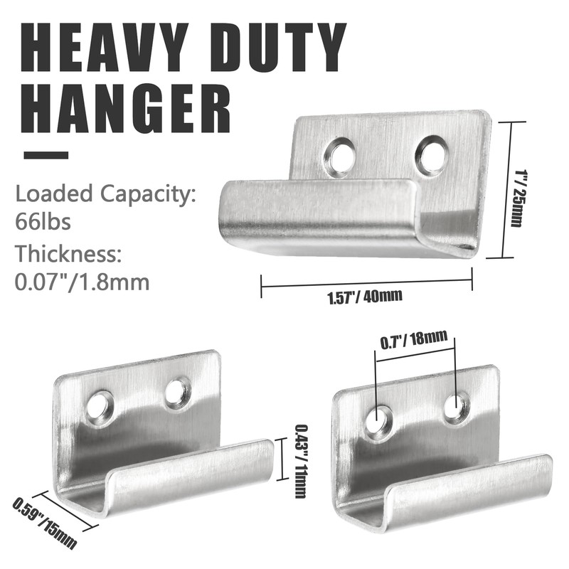 Luomorgo 10 Pcs Tile Display Hanger, Stainless Steel Wall Mounted