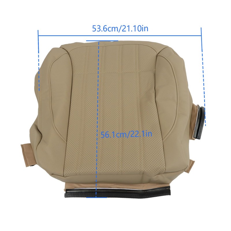 ANTUKO Driver Bottom Leather Seat Cover Tan Replacement for 2013-2016