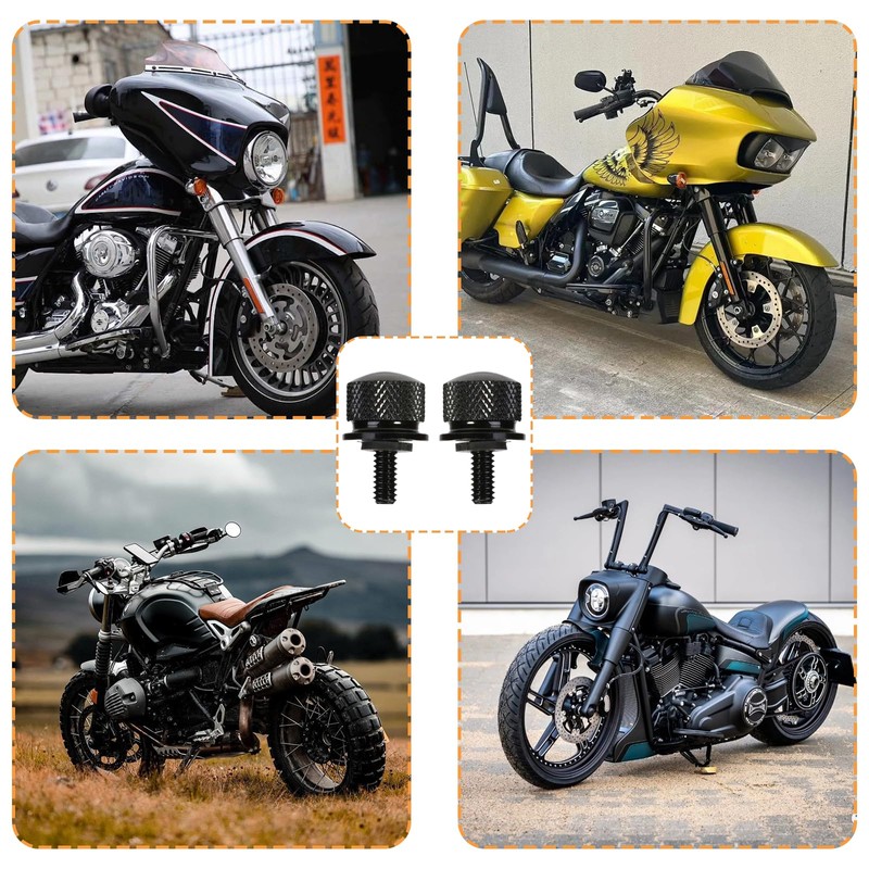 ECOMAID 2 Pieces Stainless Steel Billet Chrome Replacement Bolts for