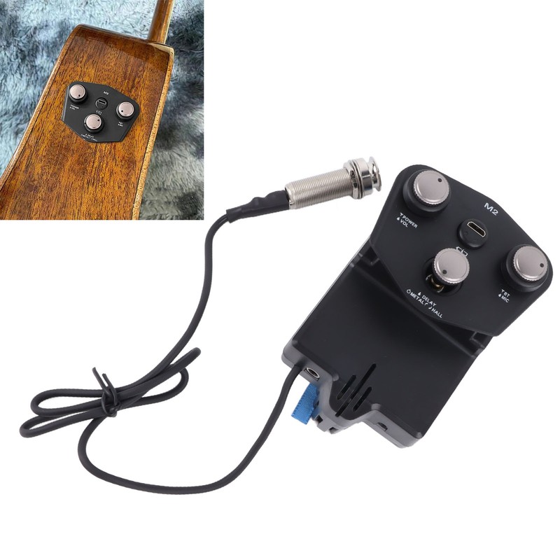 Acoustic Guitar Shock Pickup Digital Tuner Pickup with Bluetooth Reverb