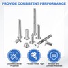 sourcing map M5-0.8 x 6mm 100Pcs Flat Round Head Screws