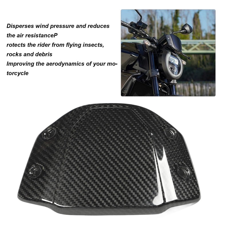 Raguso Motorcycle Front Screen Wind Deflector Sports High Hardness Carbon