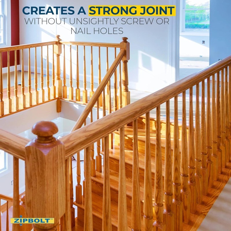 Zipbolt Handrail Connector Kit Fast Installation For Stairway Newel Posts