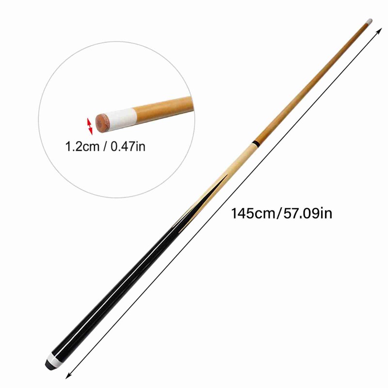 Billiards Cue Children's/Adult's Pool Stick Whitewood Rear Fork Design 1/2