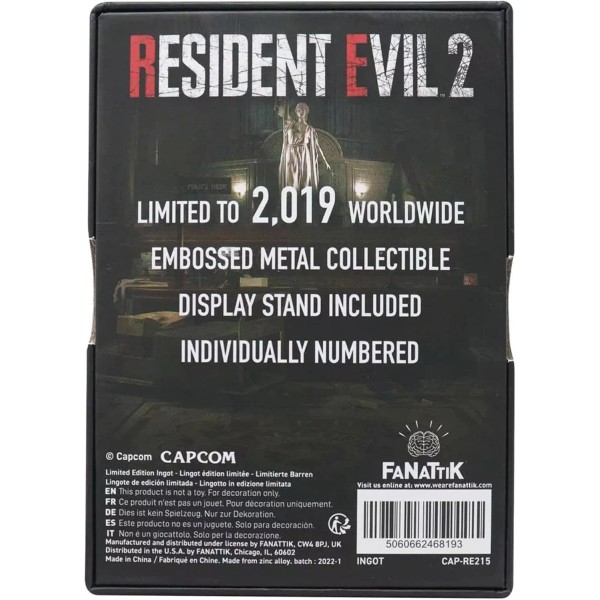Capcom Resident Evil 2 Claire Redfield Ingot Plate Limited Edition