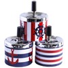 Spinning Ashtray with Lid Push Down Stainless Steel Ash Tray