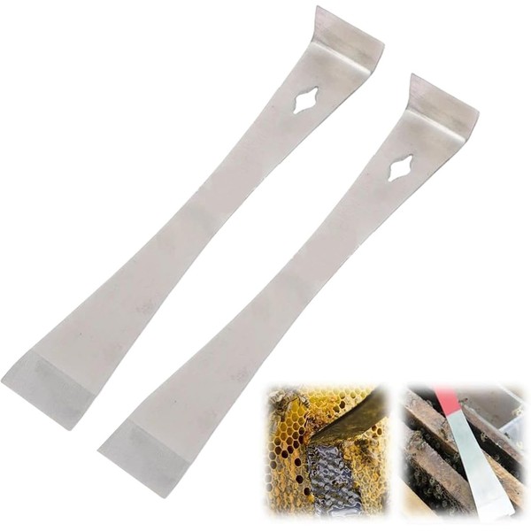 Taicols 2-Piece Flat Pry Bar Kit, Stainless Steel Pry Bar