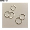 MAROON Silver 925 Layered Basic Ring 1ea, Size:15