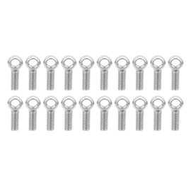 20 Piezas Perno de Ojo de Elevación M6 304 Maquinaria de Acero Inoxidable Hombro Ojo de Tornillo con Anillo