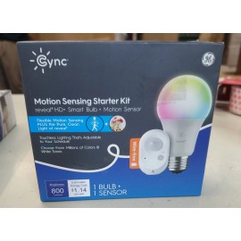 GE Cync GE Motion Sensing Starter Kit - Smart Multi Color Bulb & Motion Sensor