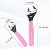 WORKPRO 2-piece Pink Adjustable Wrench Set, 6-Inch & 10-Inch Wrenches,