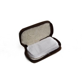 Full Leather Fly Fishing Wallet Lambs Wool Lined