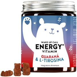 More energy in everyday life - natural caffeine substitute, guarana - vitamin B6 - gummy bears (60 pcs) - Bears with Benefits Wake-Up Call Energy