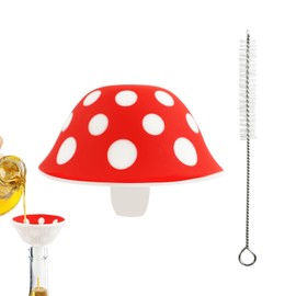 Embudo de hongos rojas, embudo pequeño, embudo de silicona, mini embudos para uso de cocina, botellas de llenado, embudos pequeños para llenar botellas pequeñas, embudo plegable, utensilios de cocina