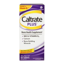 Caltrate Plus Vitamin D3 and Calcium Supplement, 600 mg Tablet, 60 Count