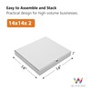 WIPRIME 14x14x2 White Pizza Boxes - 50 Pack | Heavy-Duty