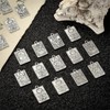 LiQunSweet 50 Pcs 5 Styles Antique Rectangle Good Luck Amulet