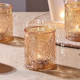MATAHUM 36pcs Gold Votive Candle Holders - Tea Light Candle Holder for Wedding Table Centerpieces, Gold Votives for Bridal Shower Wedding Home Party Thanksgiving Decorations