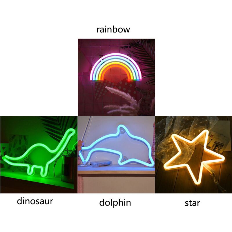 LED Neon Light Loving Heart Hanging Plastic Neon Light For