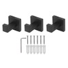 3PCS Wall Mounting Hooks with Screws Stainless Steel Clothes Hook