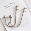 DALAETUS 12 Pcs Silver Curtain Holdbacks, U-Shaped Curtain Tie Back,
