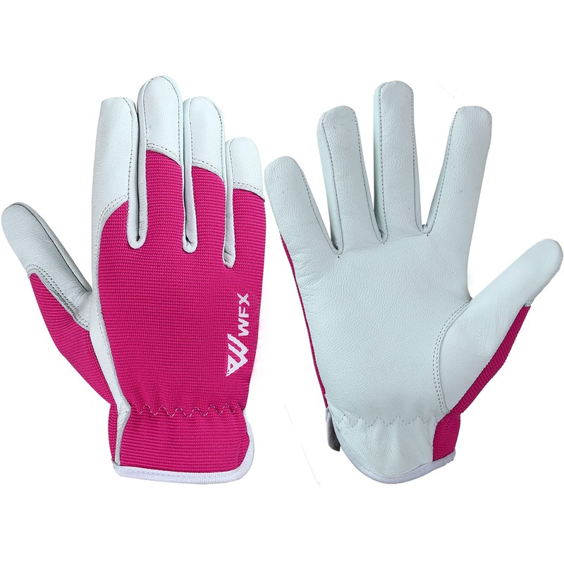 Women/Men Leather Gardening Gloves - Work Gloves for Men or