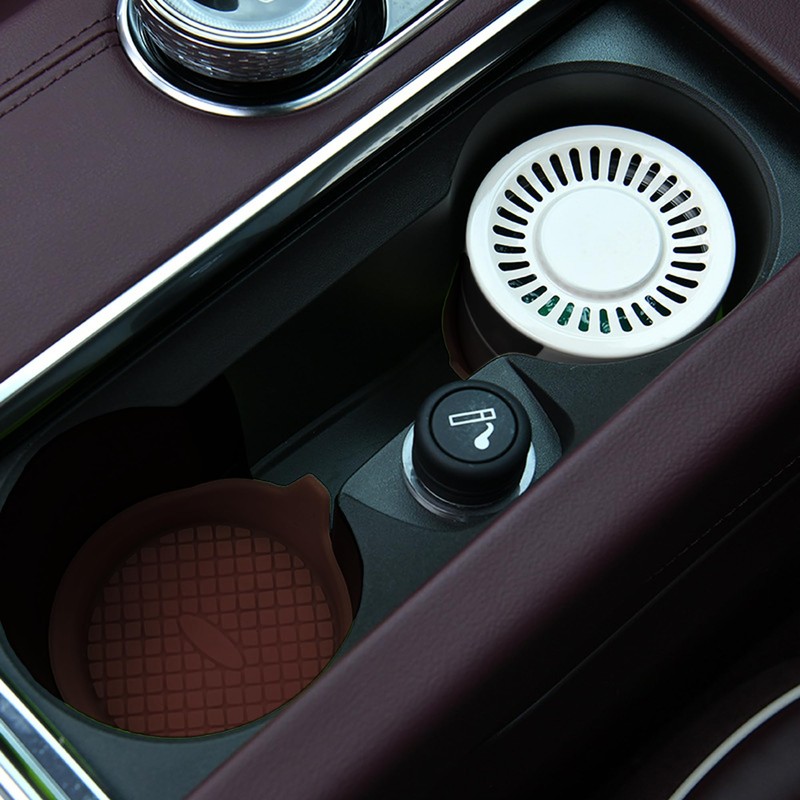 Couslcd 4 Pack Car Cup Coasters, Silicone Insert Recessed Car