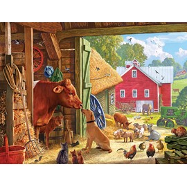 White Mountain Puzzles Barnyard Buddies - 500 Piece Jigsaw Puzzle