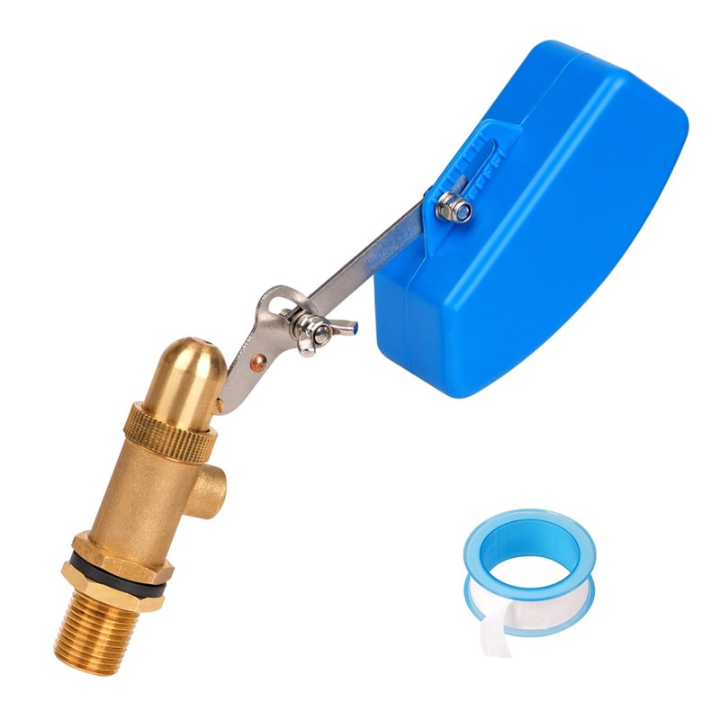 ZHEQOGZH 2 Pack Brass Float Valve 1/2 Inch, Livestock Water