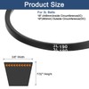 sourcing map 3L190 Classic Wrapped Rubber V-Belt, 19"(483mm) Outside Circumference,